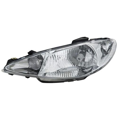 Farol Peugeot 206 99/ Le H4 Liso Crista Zn14141385