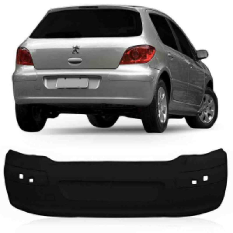 Parachoque Traseiro Peugeot 307 Hatch 02/11 Preto Zn0147354