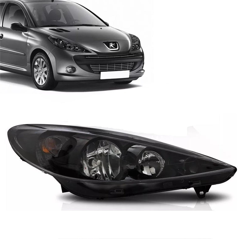 Farol Peugeot 207 08/ Ld Mascara Negra Mg07097r